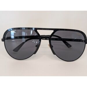 Quay Australia On A Break Polarized Sunglasses Matte Black Aviator Studded 126